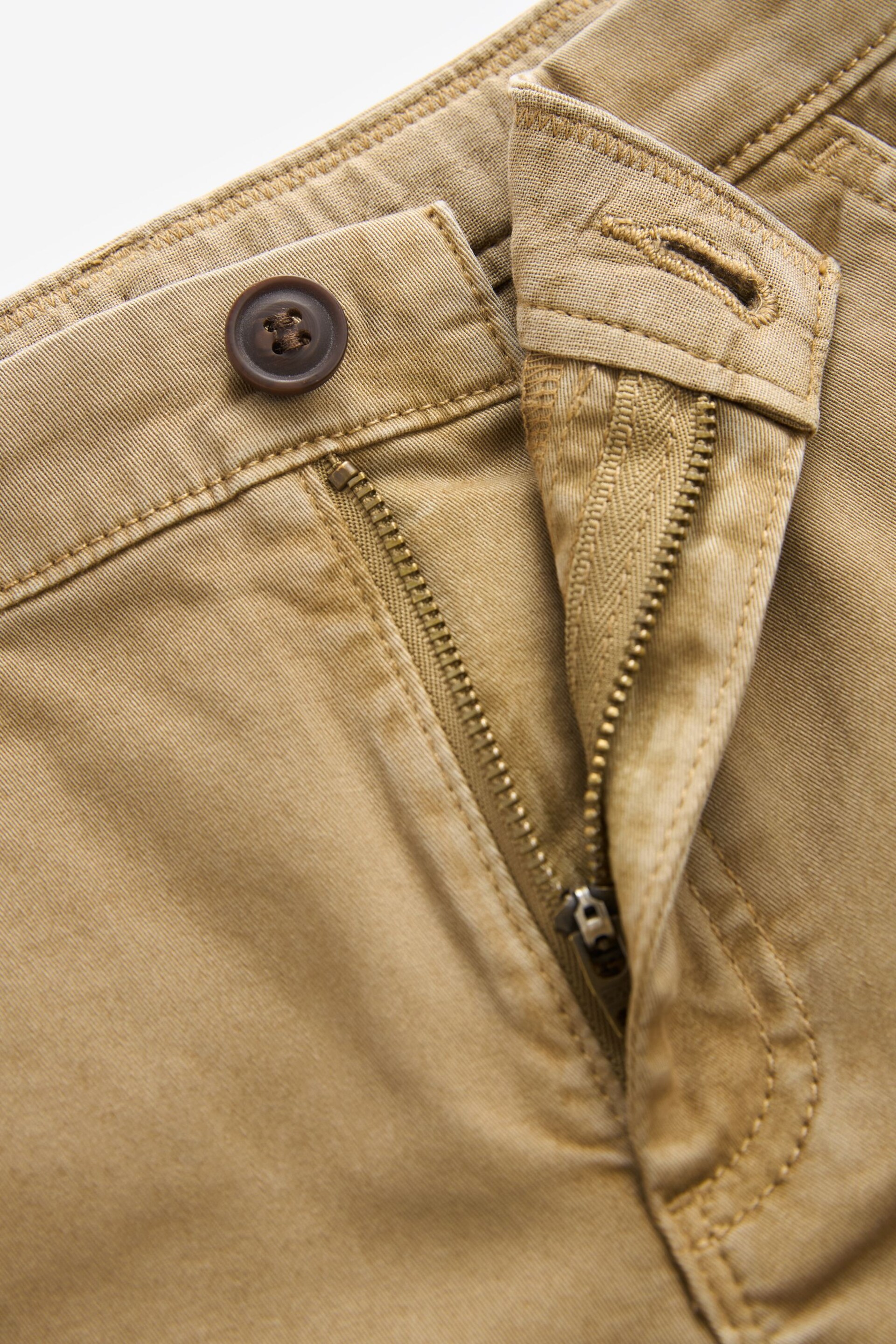 Tan Brown Washed Chinos Shorts (12mths-16yrs) - Image 3 of 3