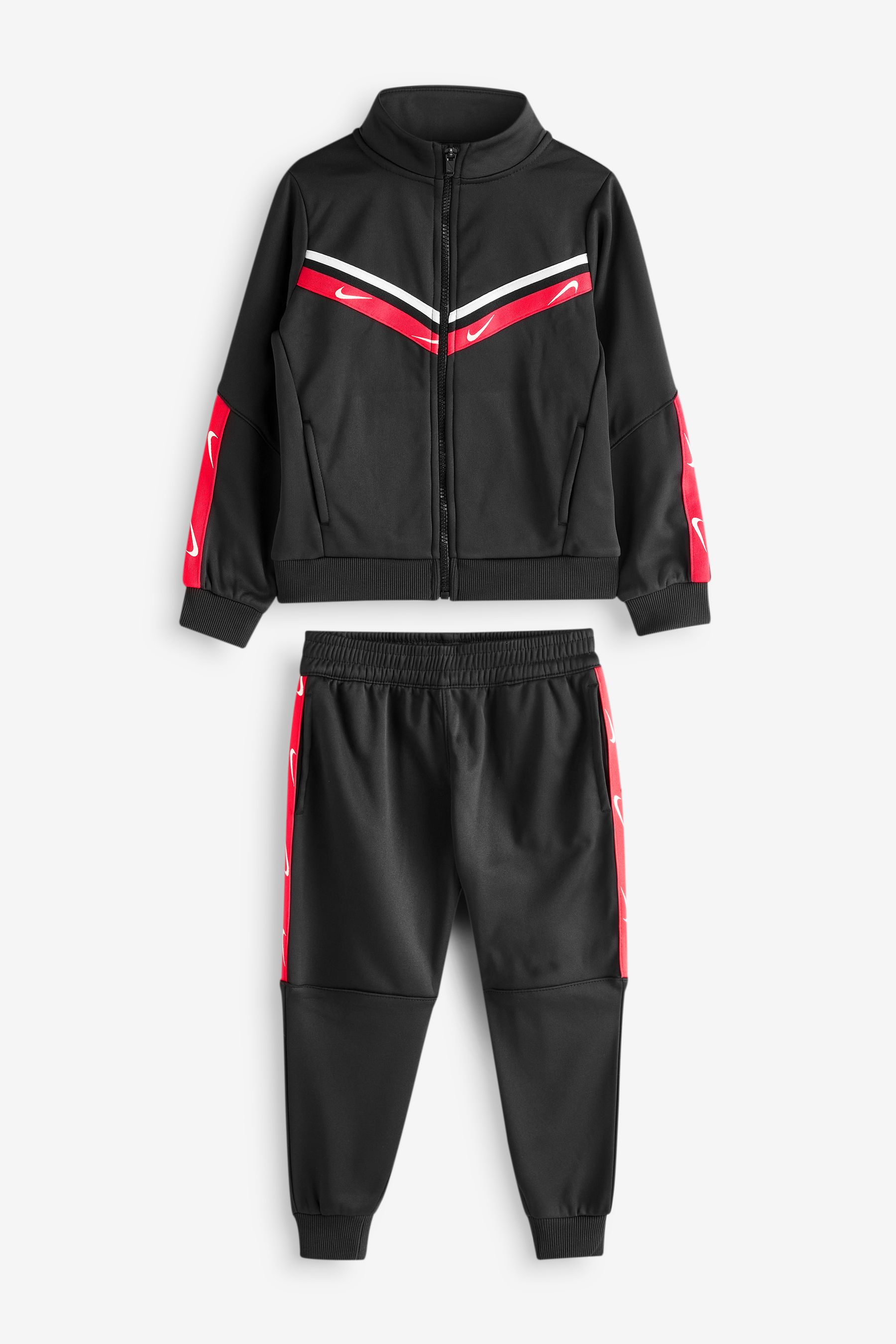 Buy Nike Black Little Kids Club Taped Poly Tracksuit from Next Luxembourg