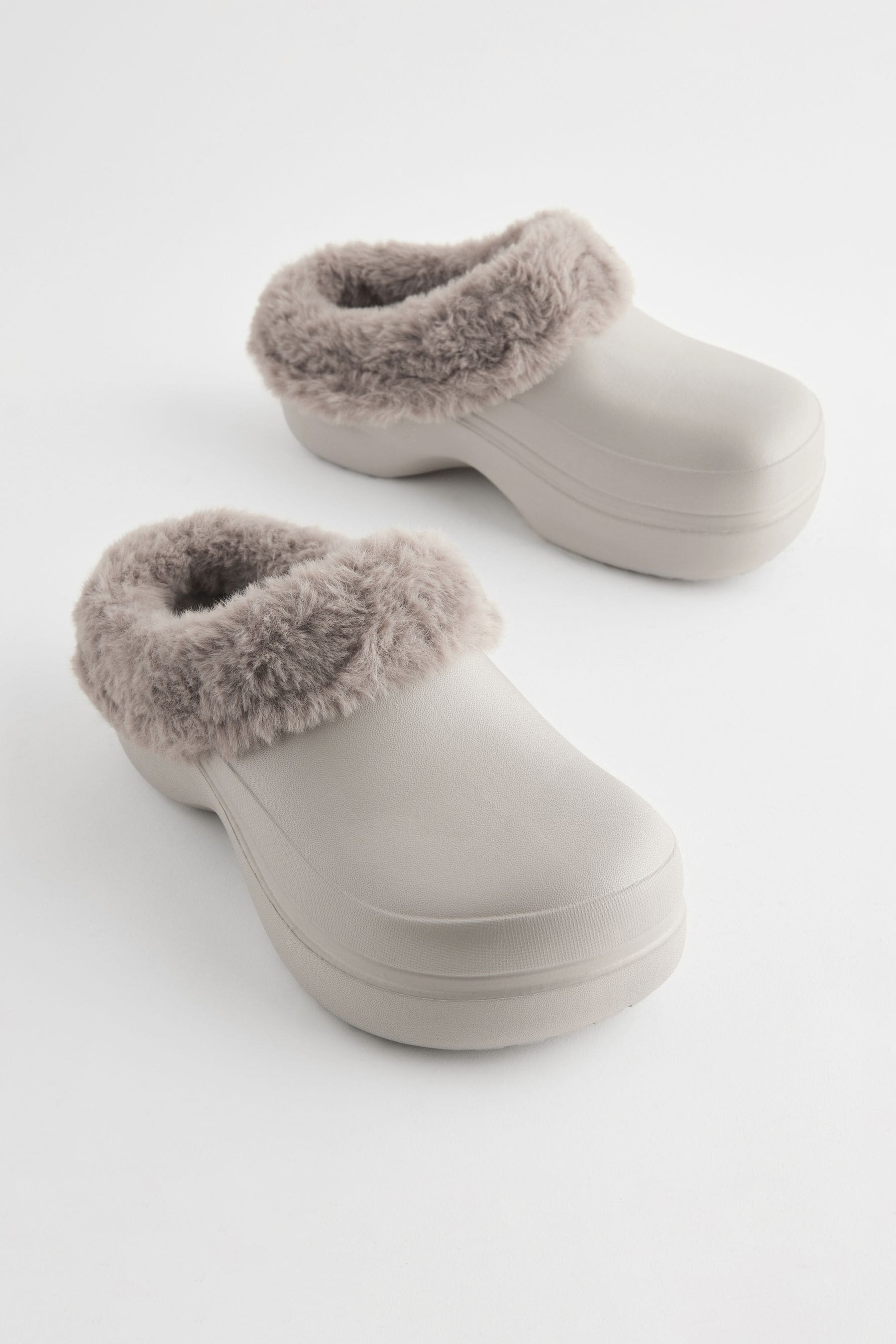 Buy Faux Fur Lined Platform Clog Slippers Next Ukraine