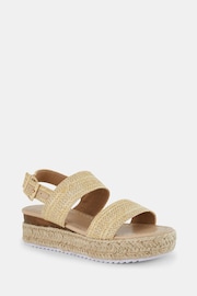 Novo Natural Regular Fit Sadie Espadrille Double Strap Sandals - Image 3 of 6