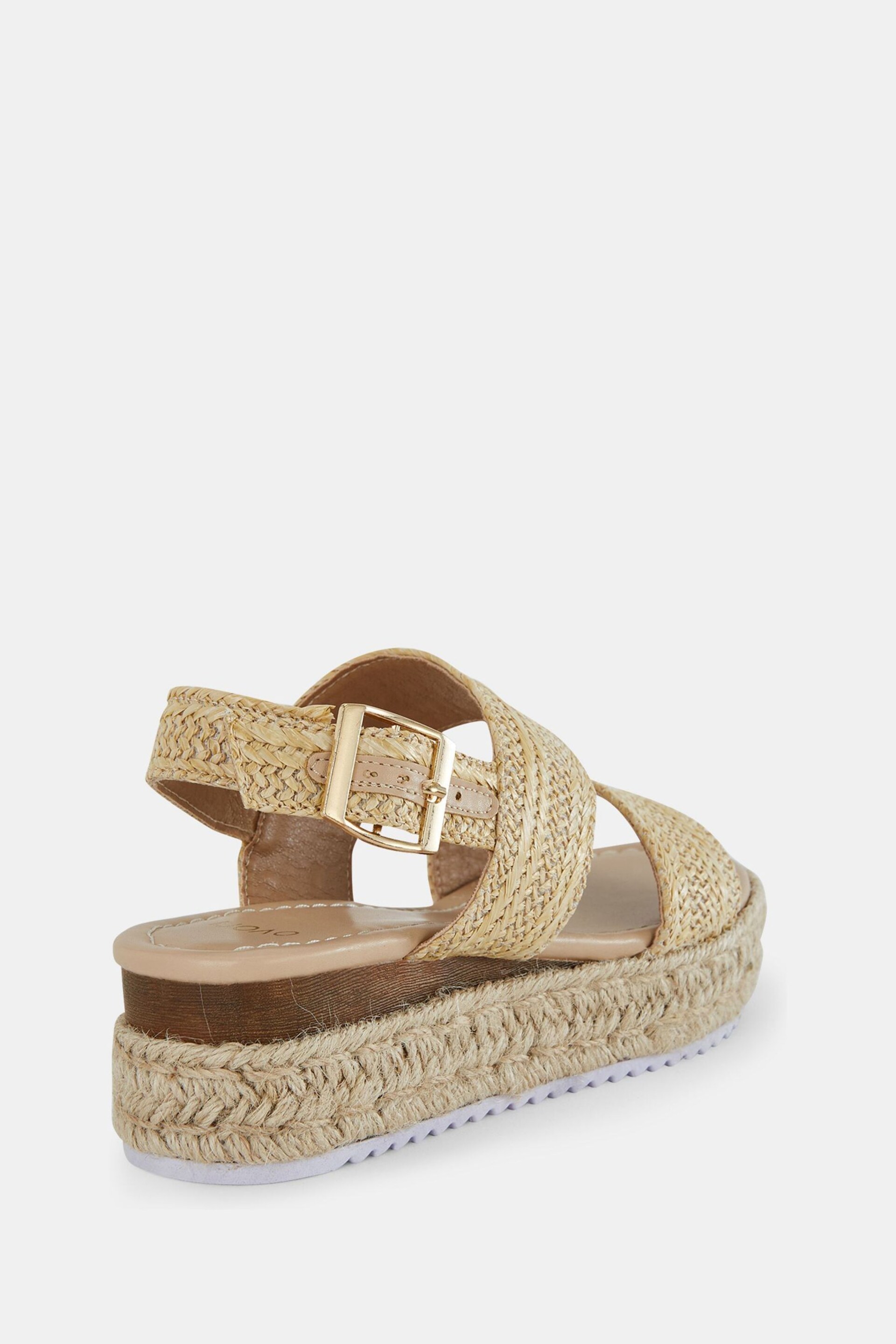 Novo Natural Regular Fit Sadie Espadrille Double Strap Sandals - Image 5 of 6