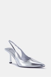 Novo Light Silver Zafu Slingback Court Shoes - Image 3 of 5