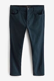 Blue Dark Slim Fit Soft Touch 5 Pocket Jean Style Trousers - Image 6 of 12