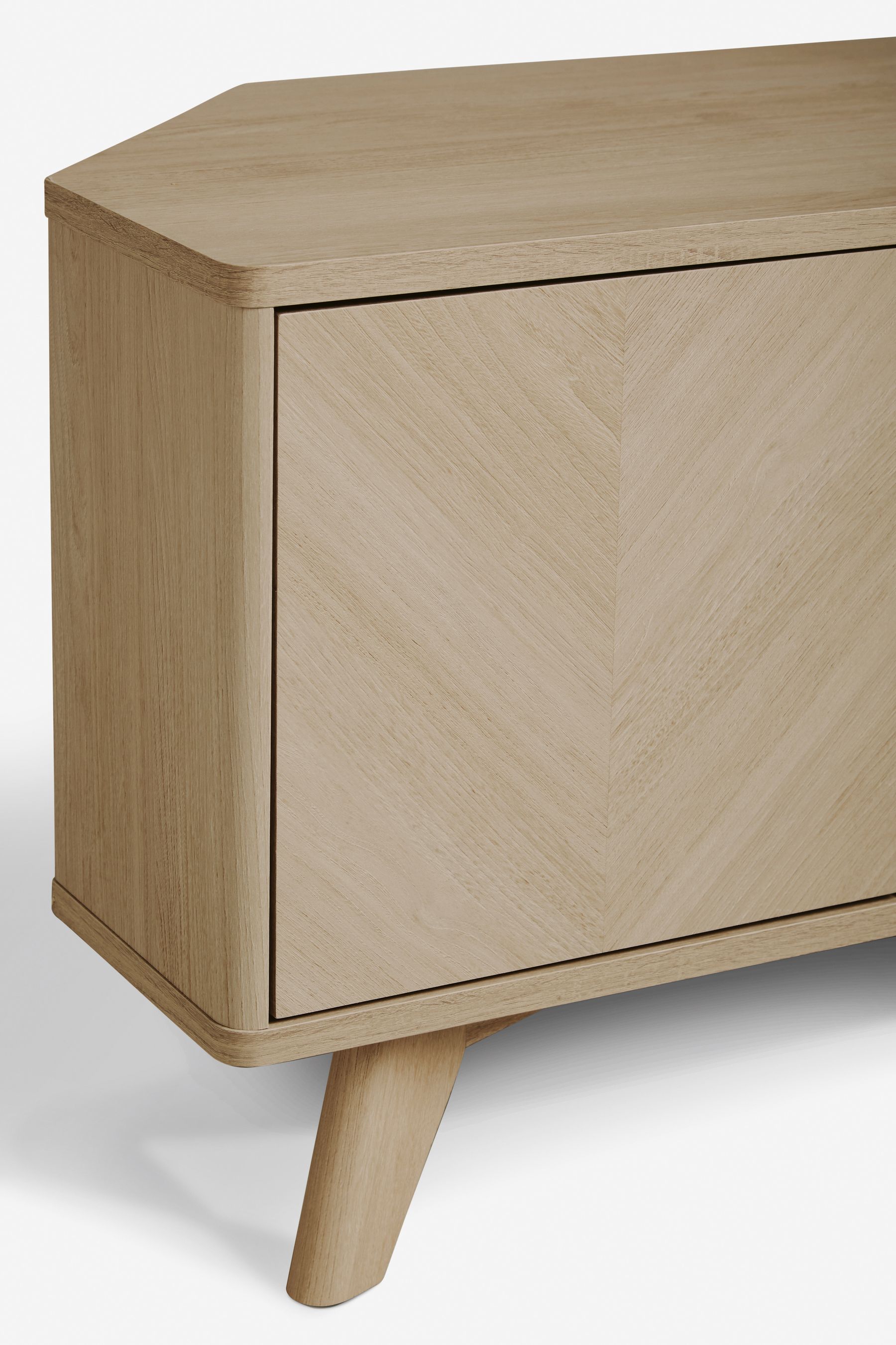 Natural Anderson Oak Effect Corner TV Unit Up to 46 Inch