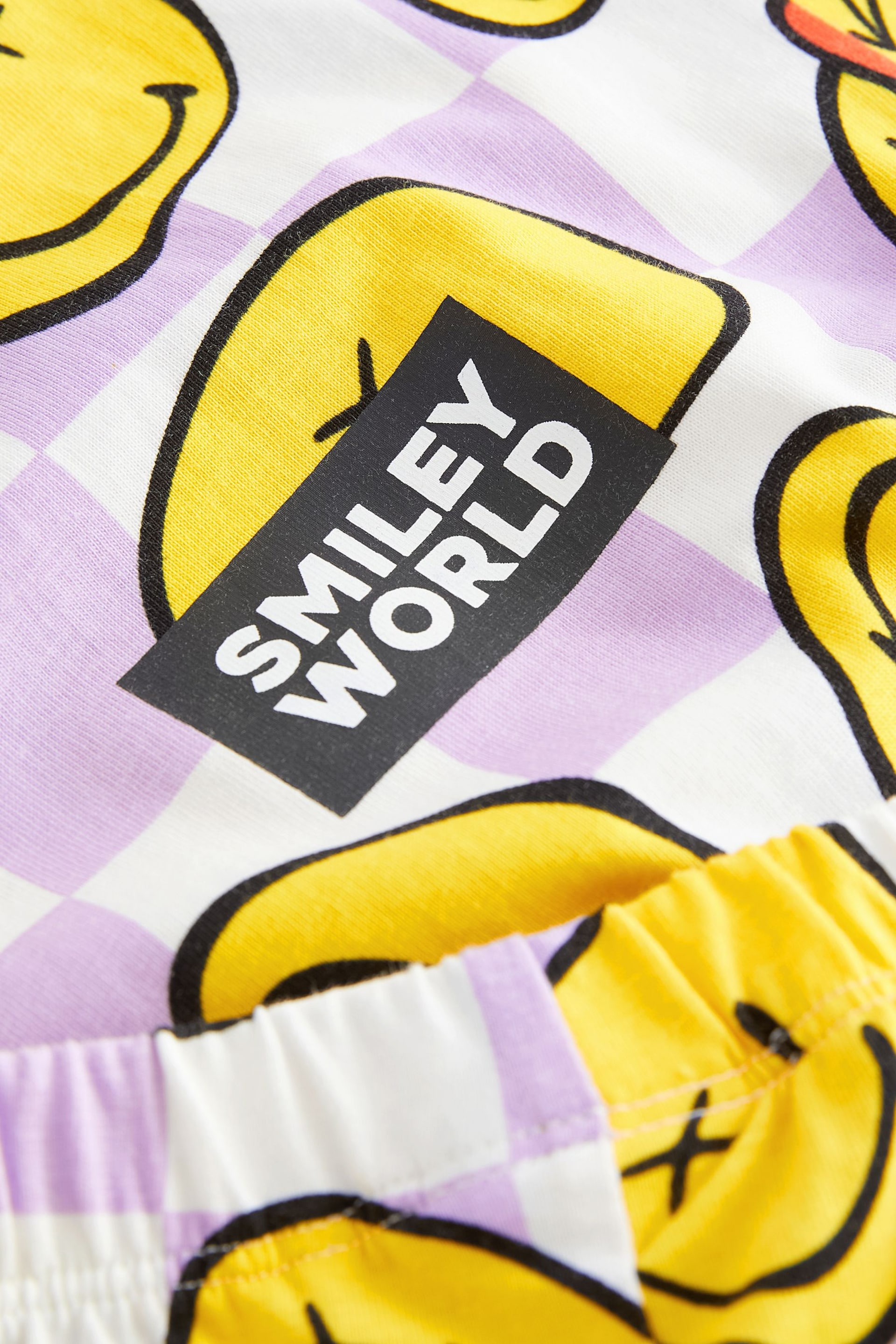 Purple/White Smiley License Short Pyjamas (3-16yrs) - Image 7 of 7