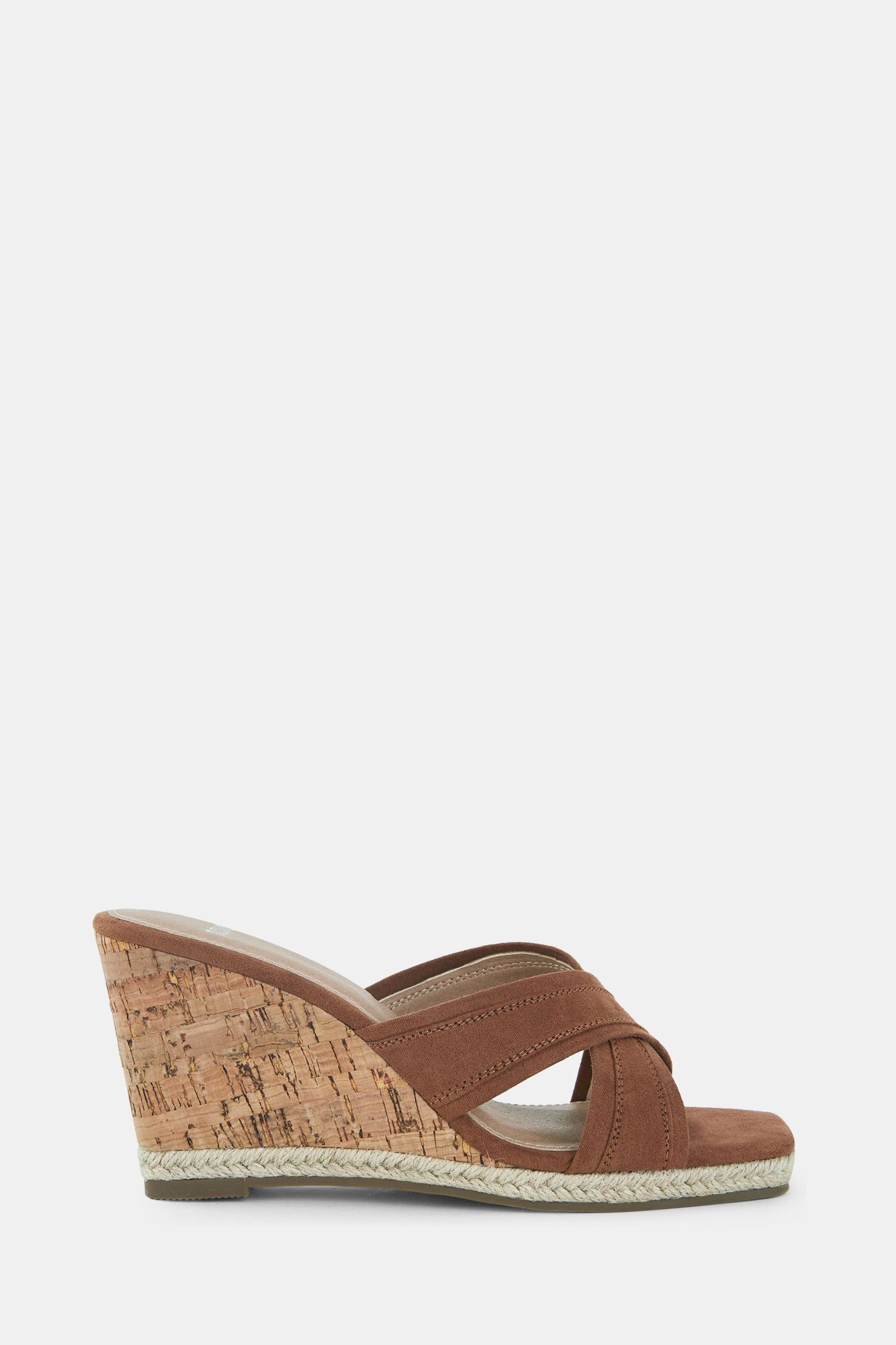 Buy Novo Brown Brixton Cork Wedge Mules from Next Canada