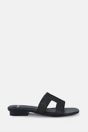 Novo Black Raspberry Woven Cut Out Sandals - Image 2 of 6