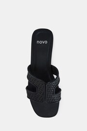 Novo Black Raspberry Woven Cut Out Sandals - Image 5 of 6