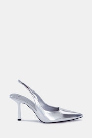 Novo Silver Regular Fit Zafu Slingback Court Shoes - Image 2 of 6