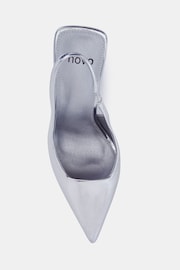 Novo Silver Regular Fit Zafu Slingback Court Shoes - Image 6 of 6