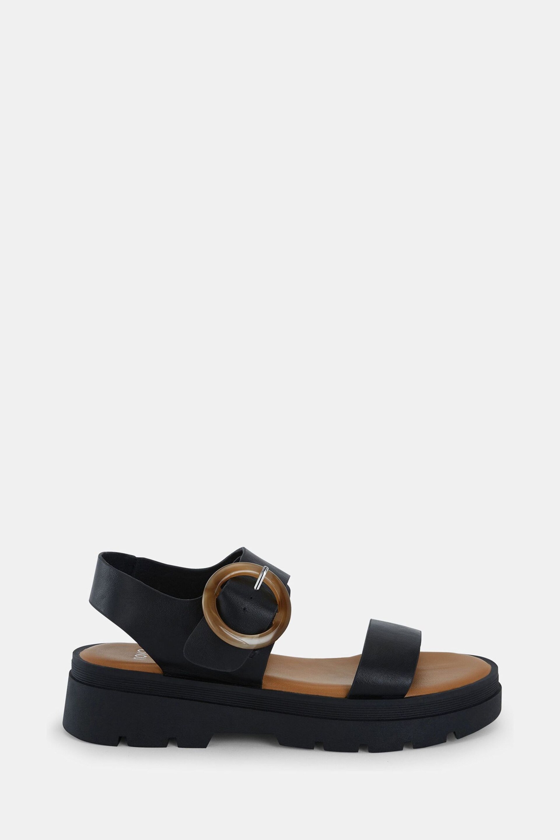 Novo Black Singer Chunky Buckle Sandals - Image 2 of 6