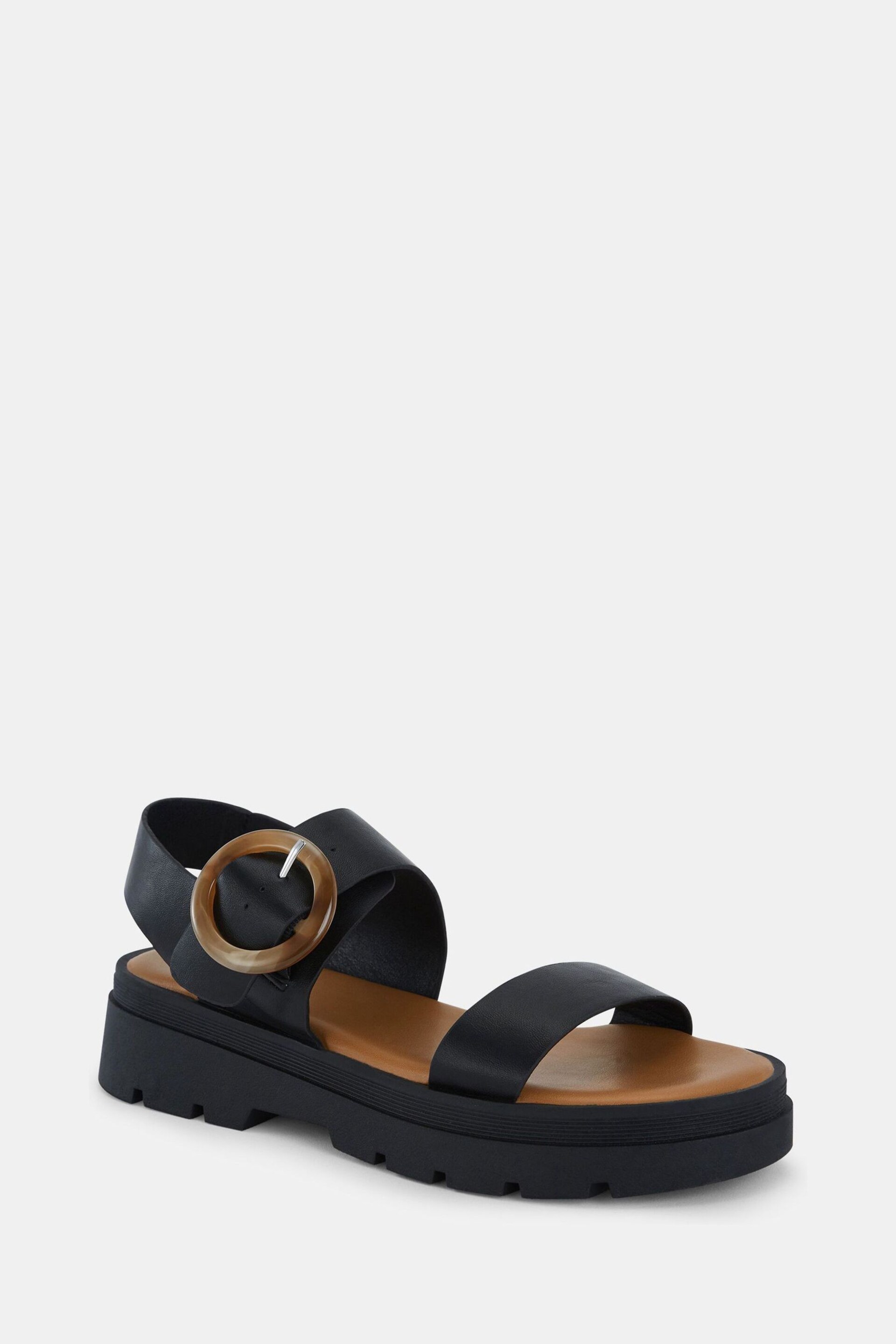 Novo Black Singer Chunky Buckle Sandals - Image 3 of 6