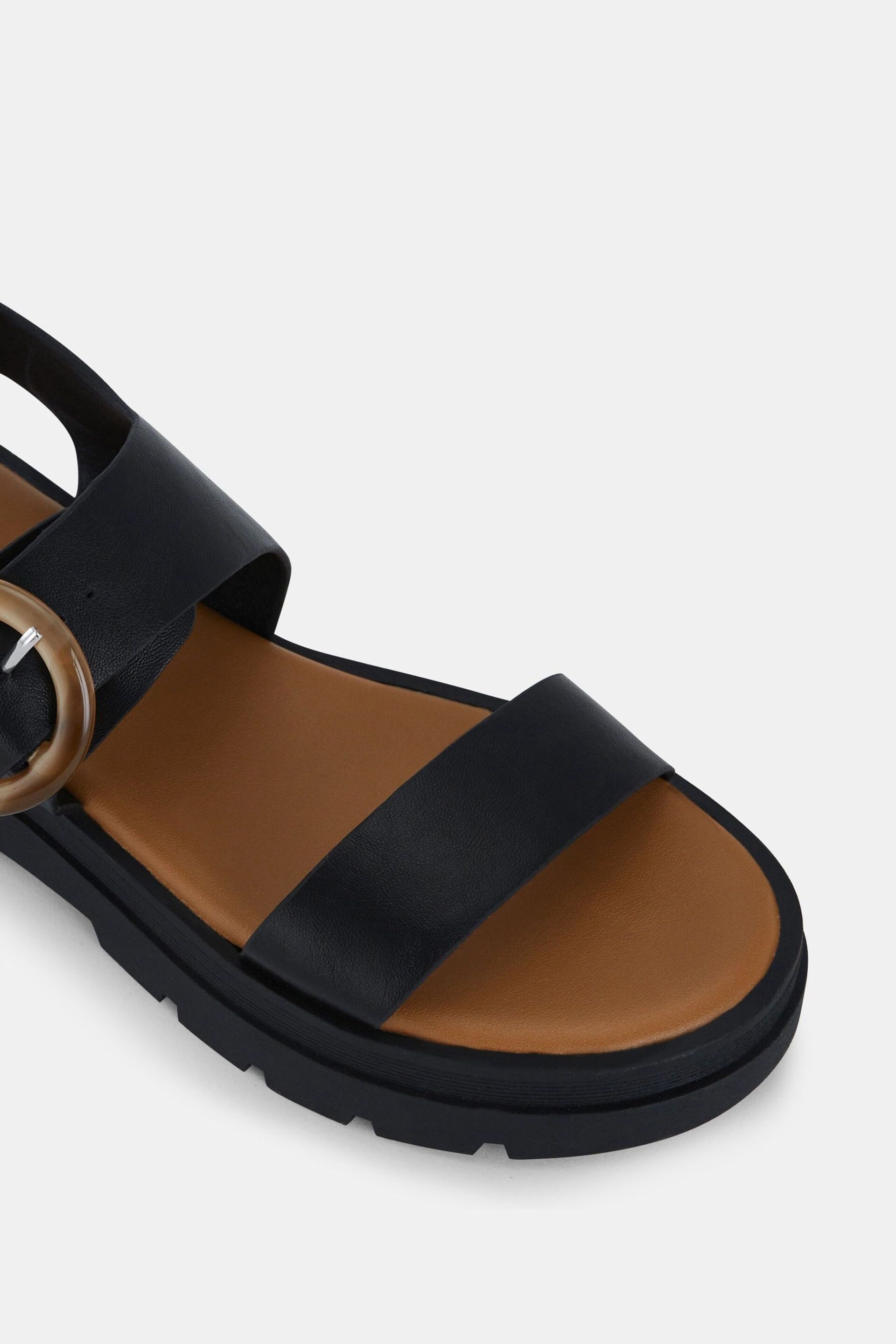 Novo Black Singer Chunky Buckle Sandals - Image 4 of 6