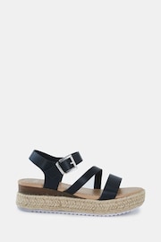 Novo Black Regular Fit SIMBA Espadrille Strappy Sandals - Image 2 of 6