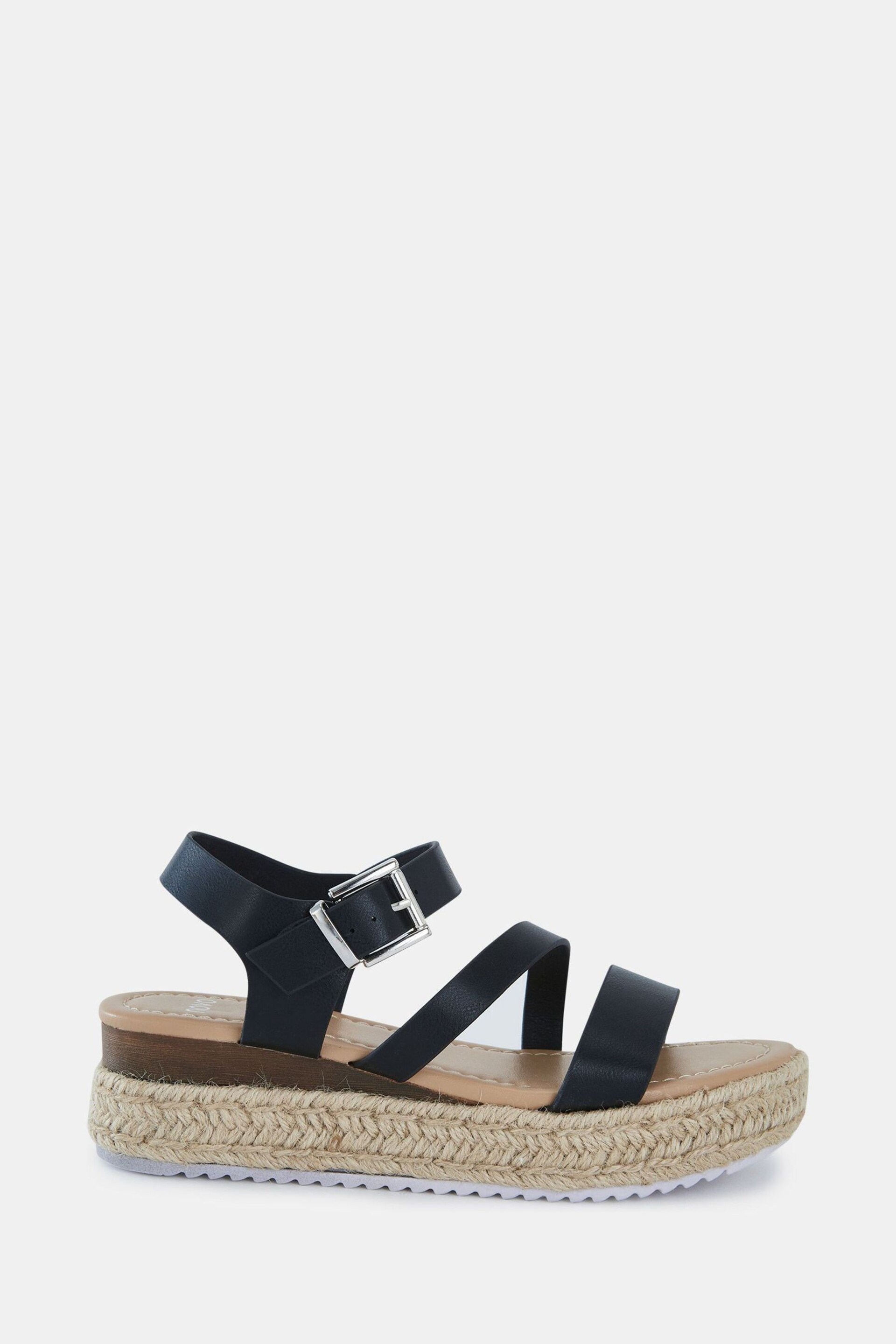 Novo Black Regular Fit SIMBA Espadrille Strappy Sandals - Image 2 of 6