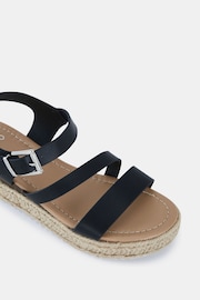 Novo Black Regular Fit SIMBA Espadrille Strappy Sandals - Image 6 of 6