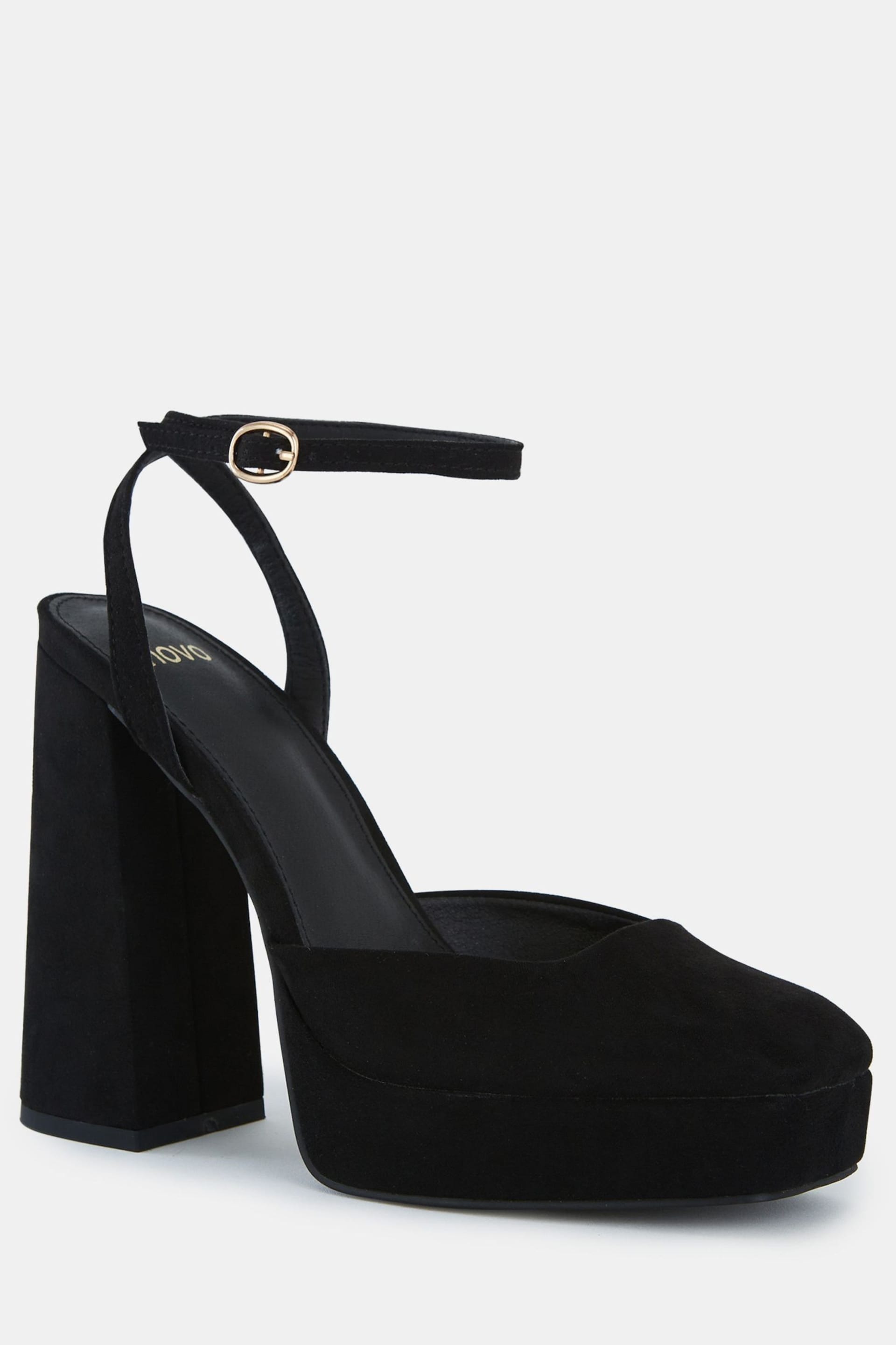 Novo Black Regular Fit ILIKA Close Toe Platform Courts - Image 5 of 6