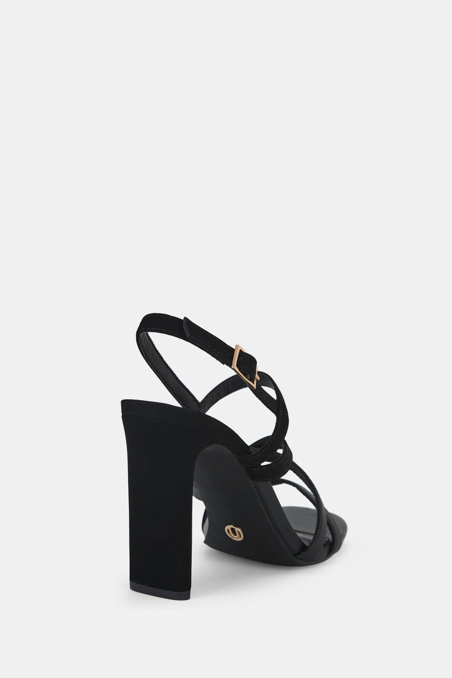 Buy Novo Black Wide Fit Mimosa Strappy Block Heels from Next Mexico