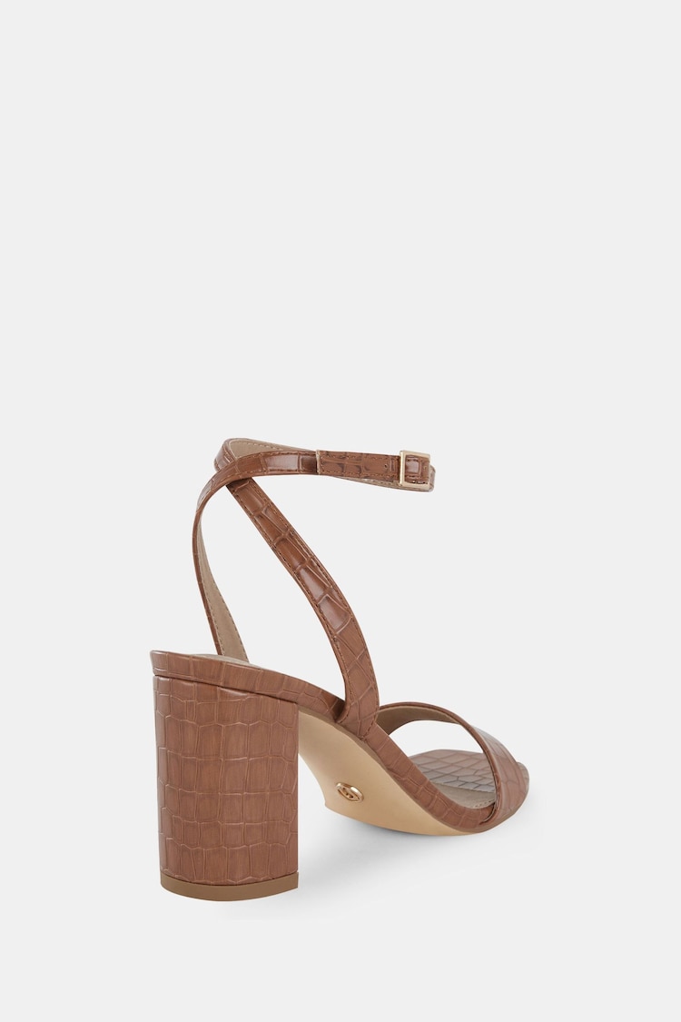 Novo Brown Novo Martinez Wide Fit Block Heel Sandals - Image 6 of 6