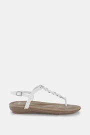 Novo White Tara Toe Post Bead Sandals - Image 2 of 6