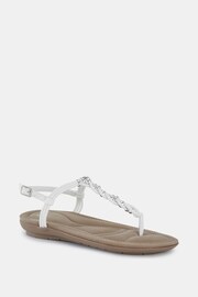 Novo White Tara Toe Post Bead Sandals - Image 3 of 6