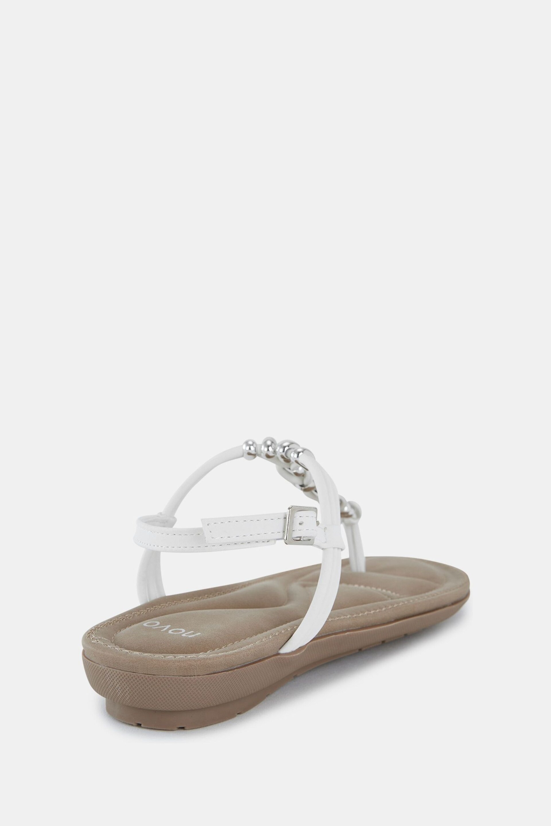 Novo White Tara Toe Post Bead Sandals - Image 6 of 6