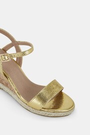 Novo Gold Regular Fit Booma Cork Wedge Sandals - Image 4 of 6