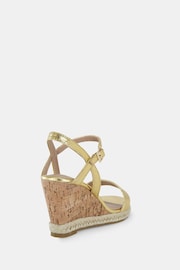 Novo Gold Regular Fit Booma Cork Wedge Sandals - Image 5 of 6