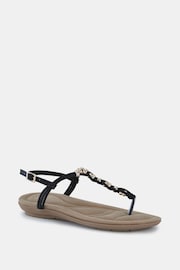 Novo Black Tara Toe Post Bead Sandals - Image 2 of 6