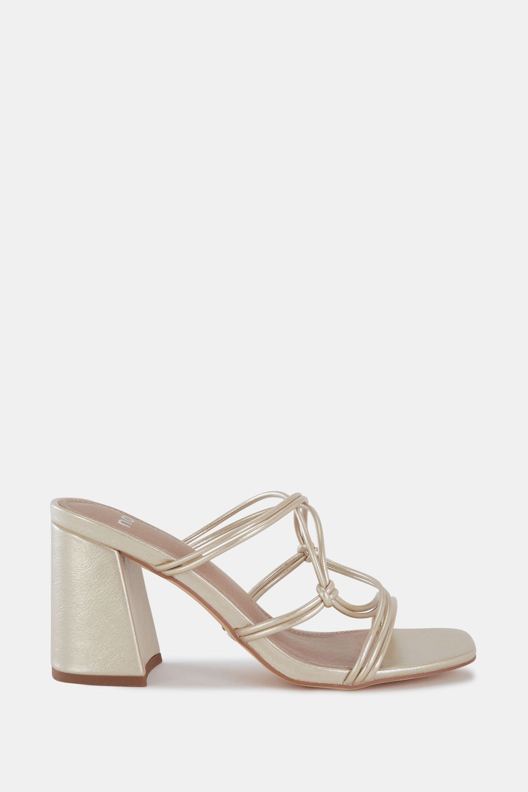 Buy Novo Dark Gold Regular Fit Luckie Block Heel Mules from Next Canada
