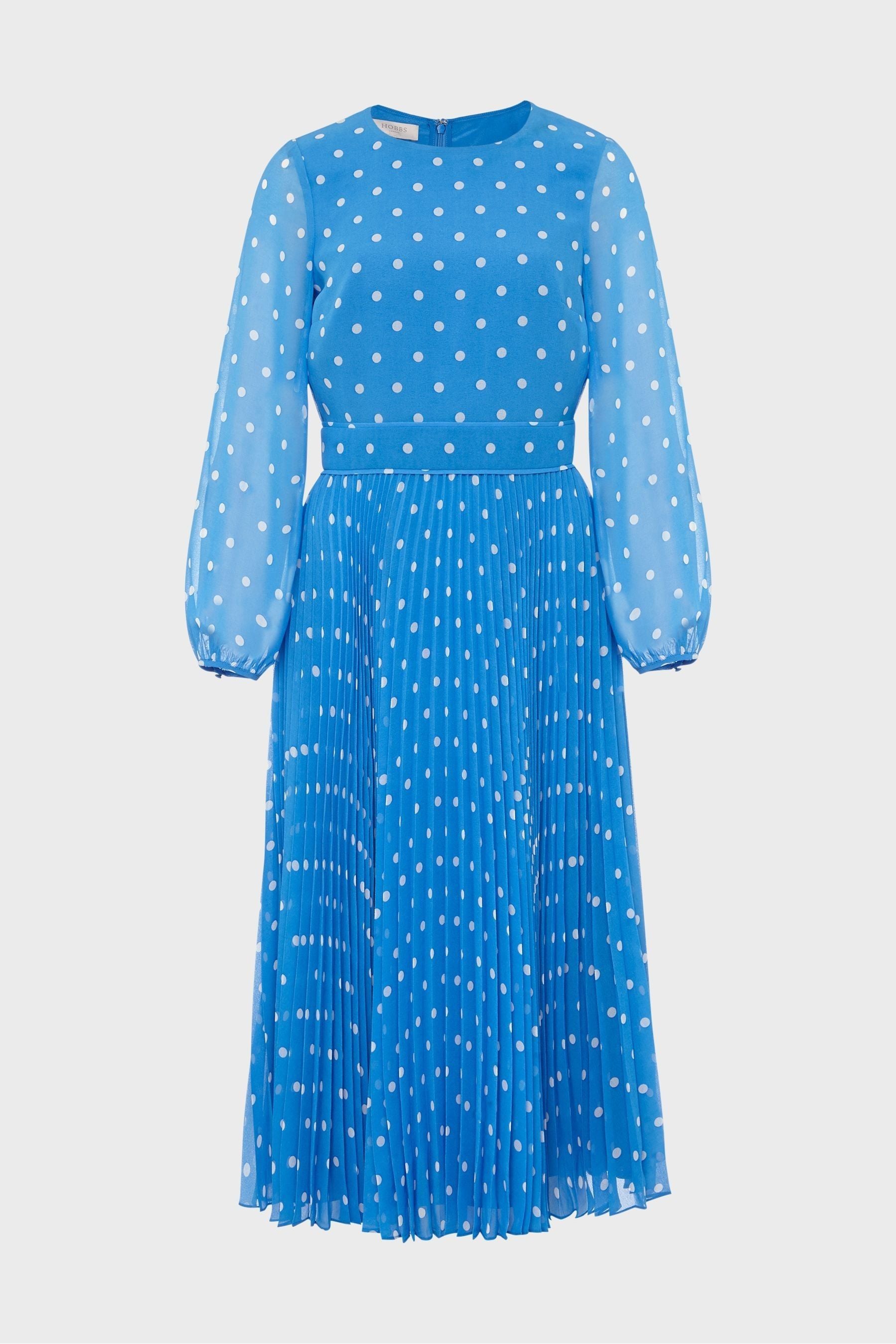 Hobbs green polka dot dress 2025