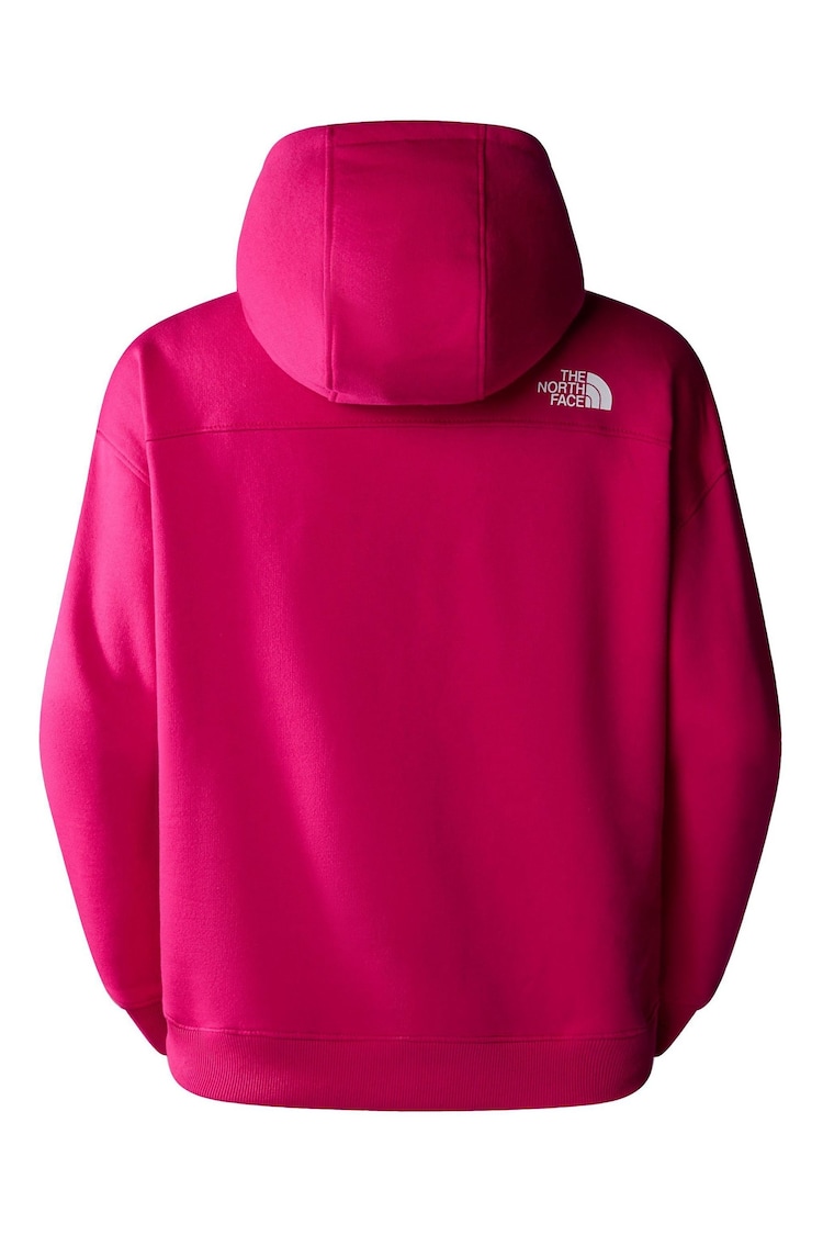 The North Face Pink Womens Light Drew Peak Pullover 100% Cotton Hoodie - Image 3 of 3