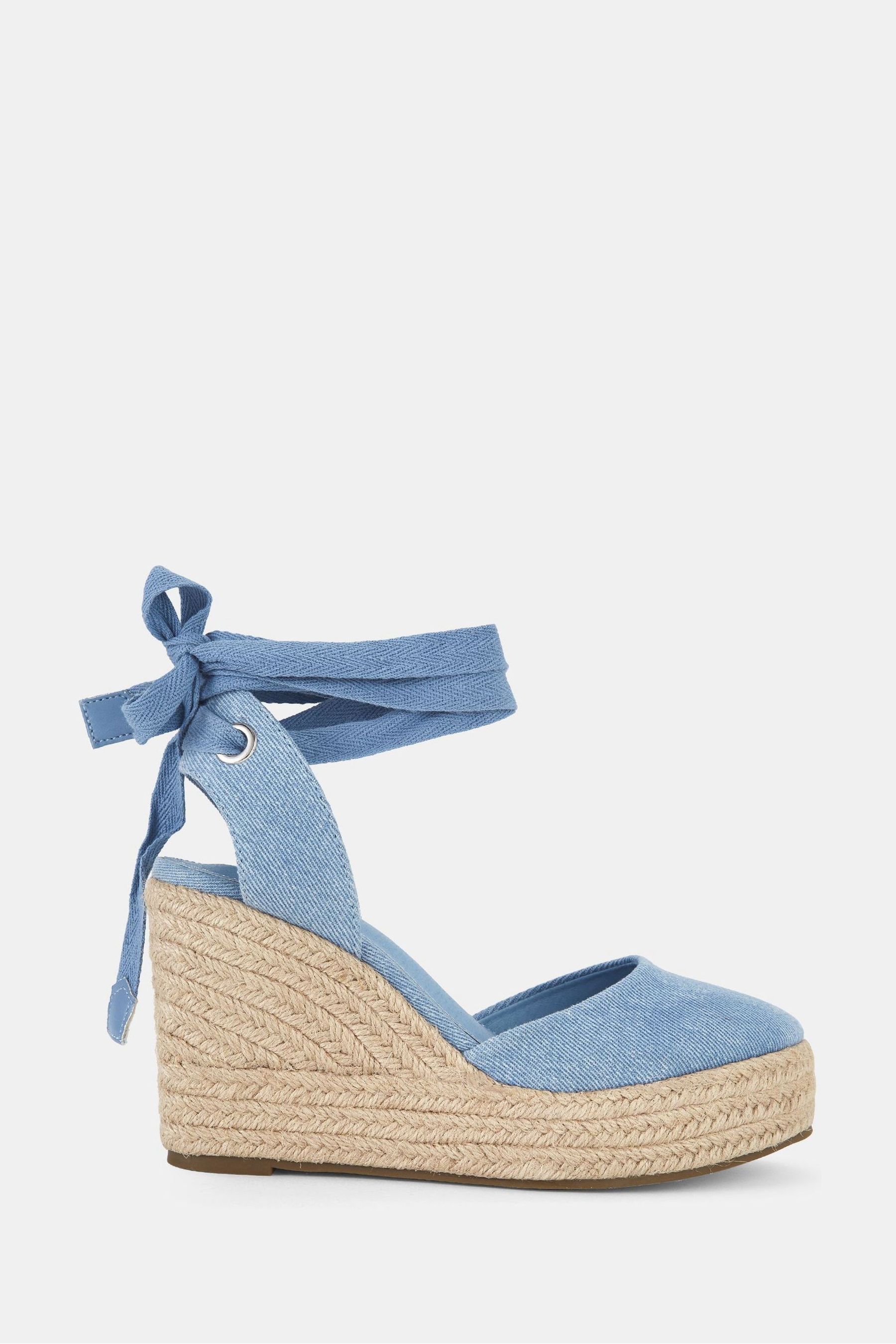 Novo Blue Regular Fit Buenos Aries Closed Toe Espadrille Wedges
