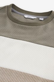 Neutral Textured Colour Block T-Shirt - Image 7 of 8