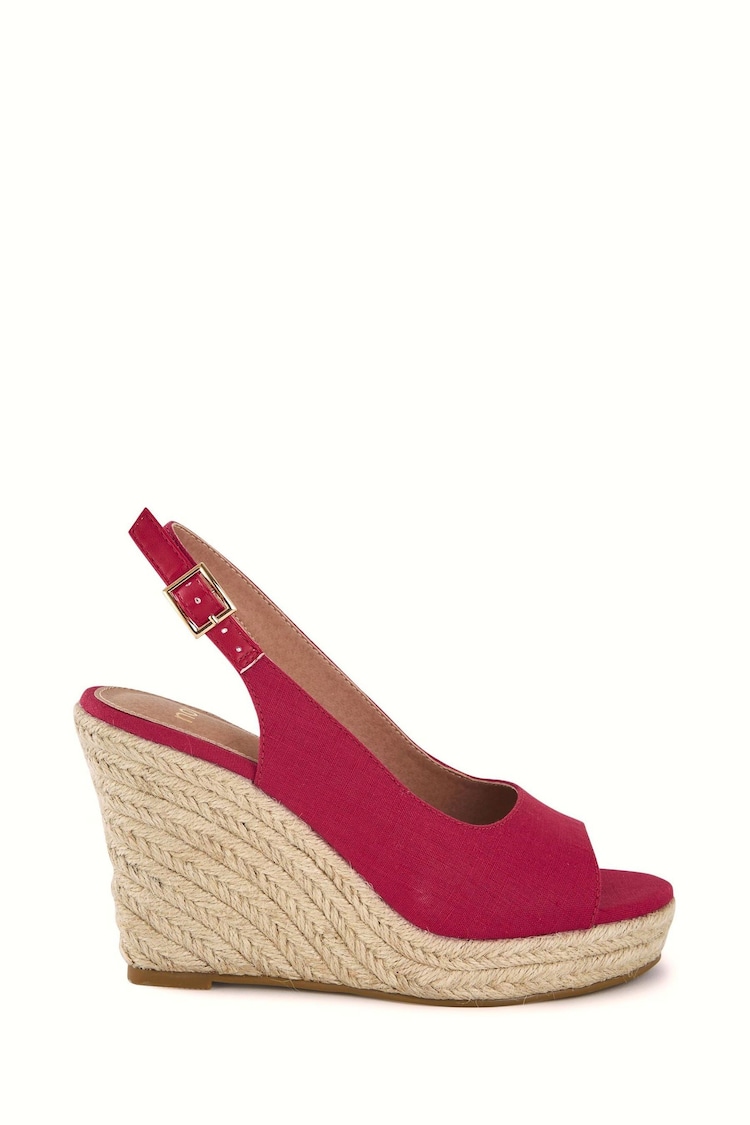 Novo Red Regular Fit Ocean Slingback Espadrille Wedge - Image 2 of 5