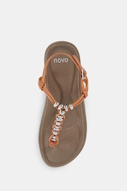 Novo Orange Tara Toe Post Bead Sandals - Image 5 of 6