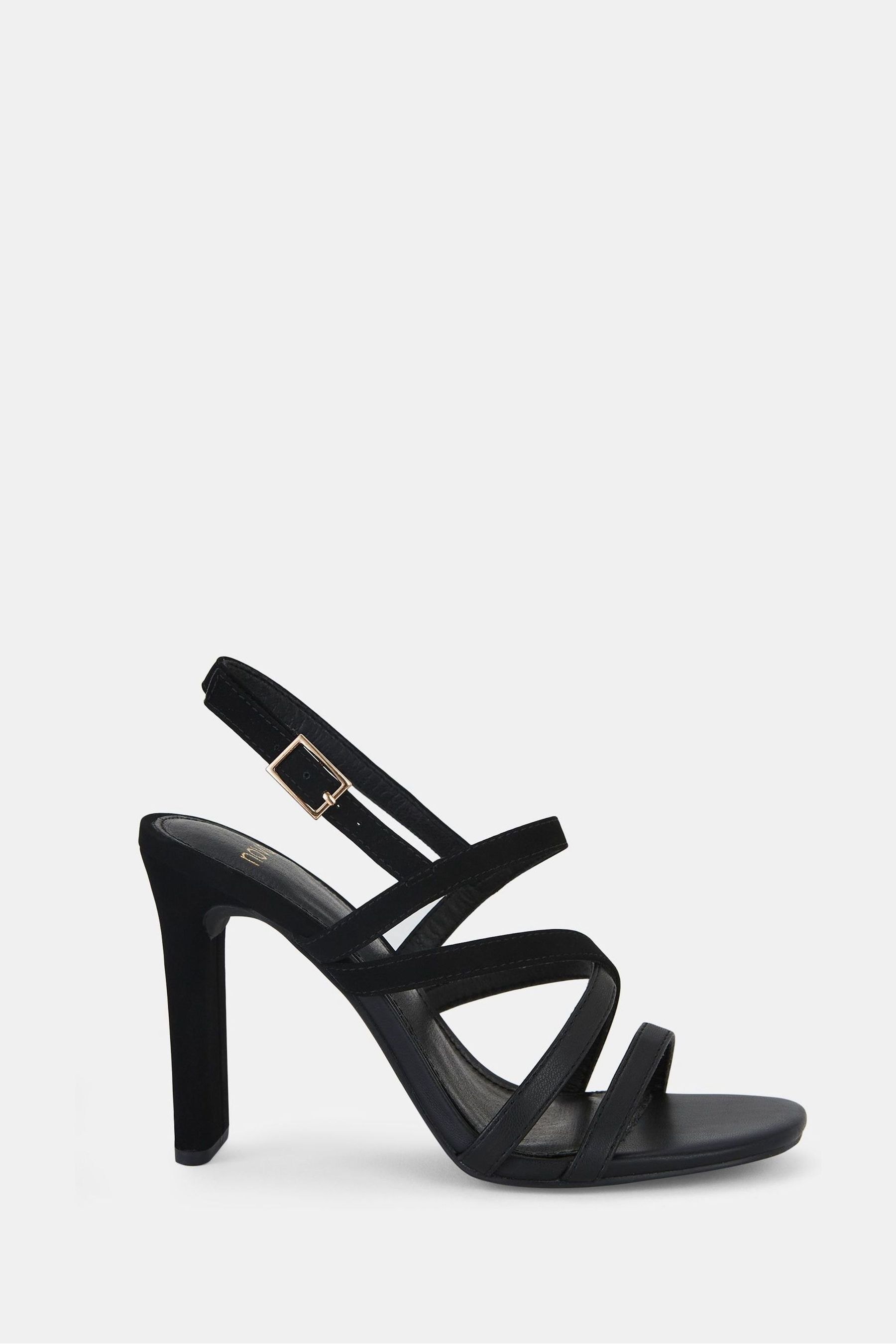 Novo Black Regular Fit Mimosa Strappy Block Heels