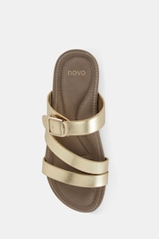 Novo Gold Tia Strappy Mule Sandals - Image 5 of 6