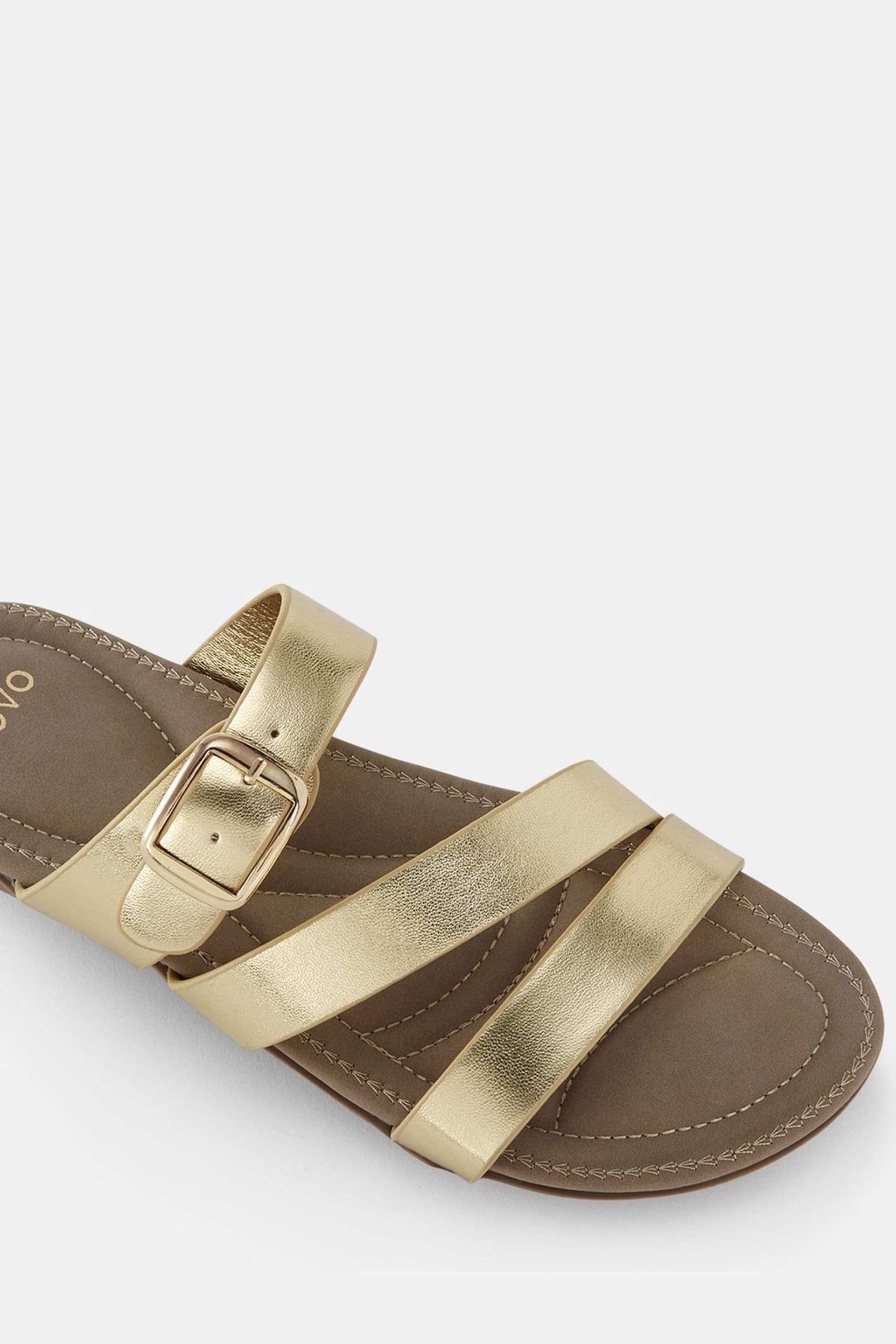 Novo Gold Tia Strappy Mule Sandals - Image 6 of 6