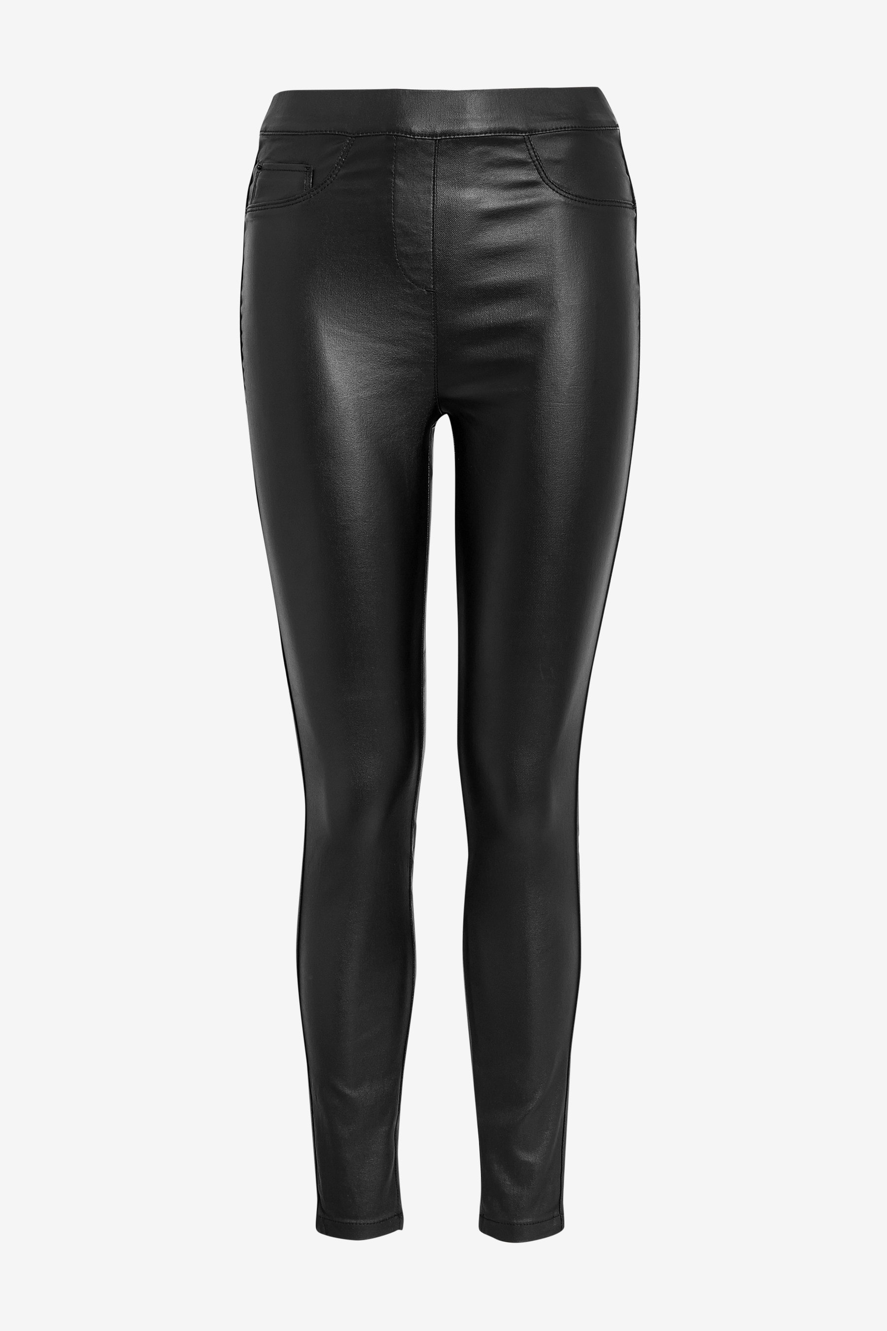 Buy Black Sculpt Pull On Coated Leggings from Next Luxembourg