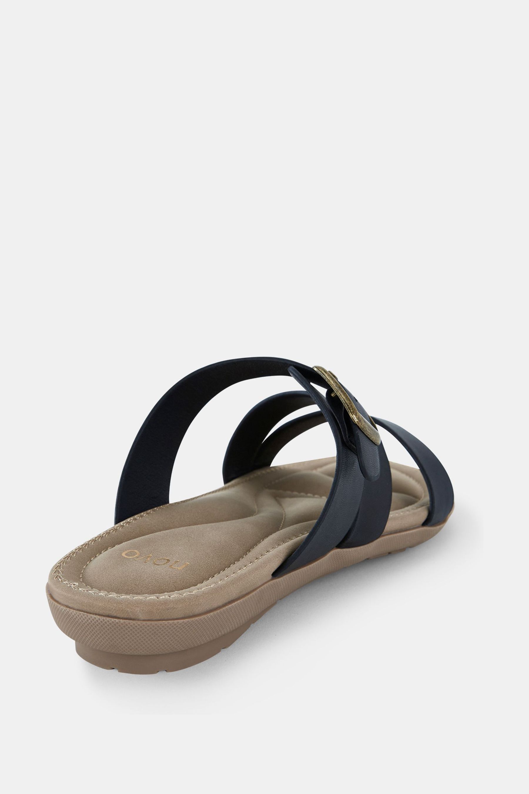 Buy Novo Black Tia Strappy Mule Sandals from Next Luxembourg