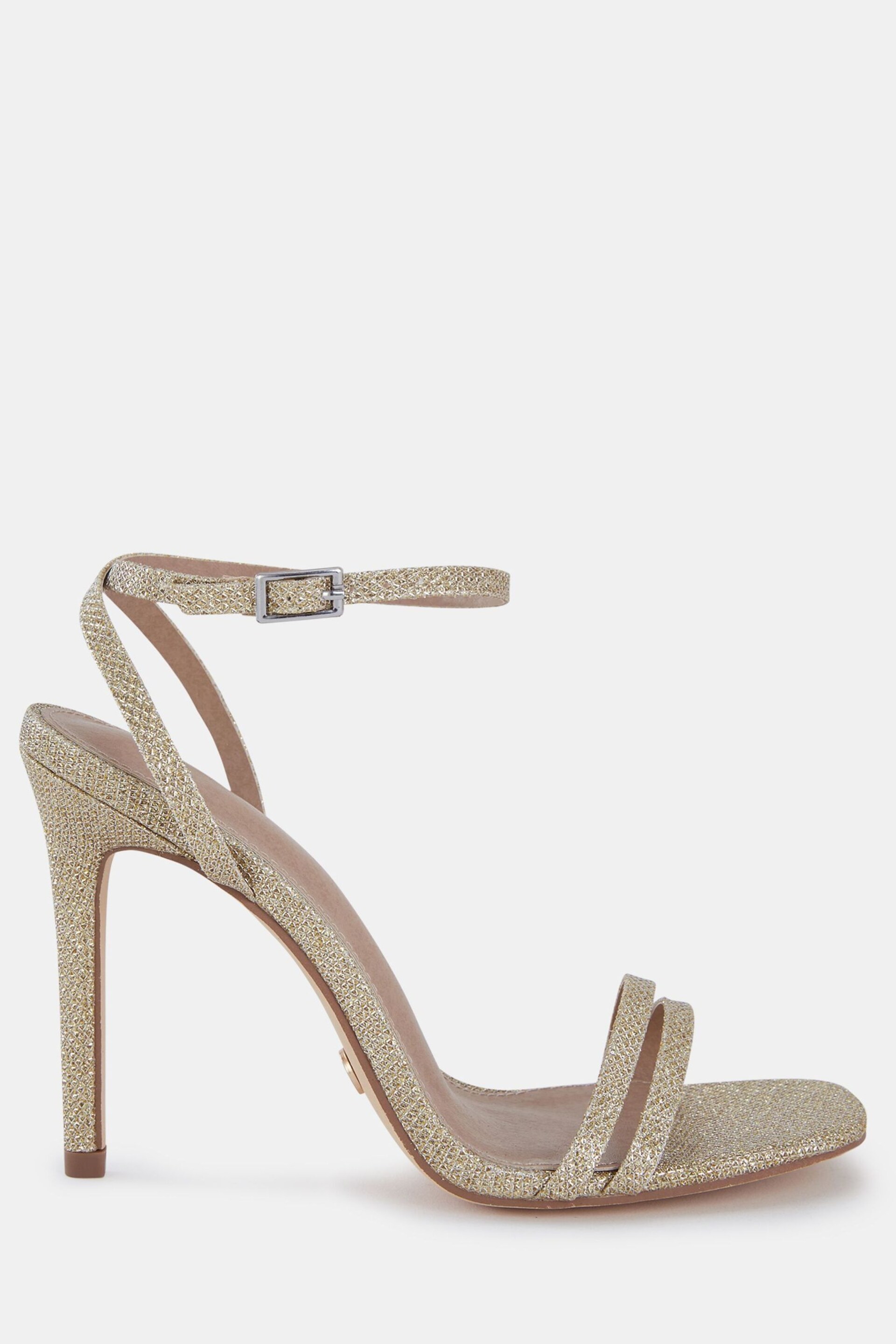 Novo Gold Wide Fit McKenna Strappy Heeled Sandals - Image 2 of 6