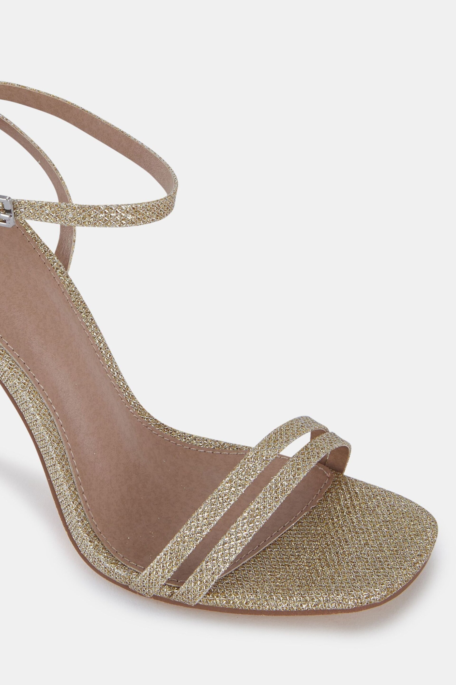 Novo Gold Wide Fit McKenna Strappy Heeled Sandals - Image 6 of 6