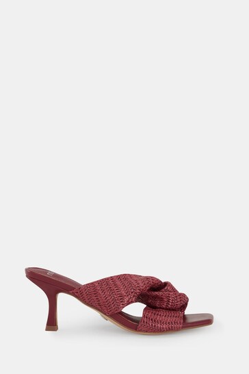 Novo Red Urbinos Woven Low Heel Mules