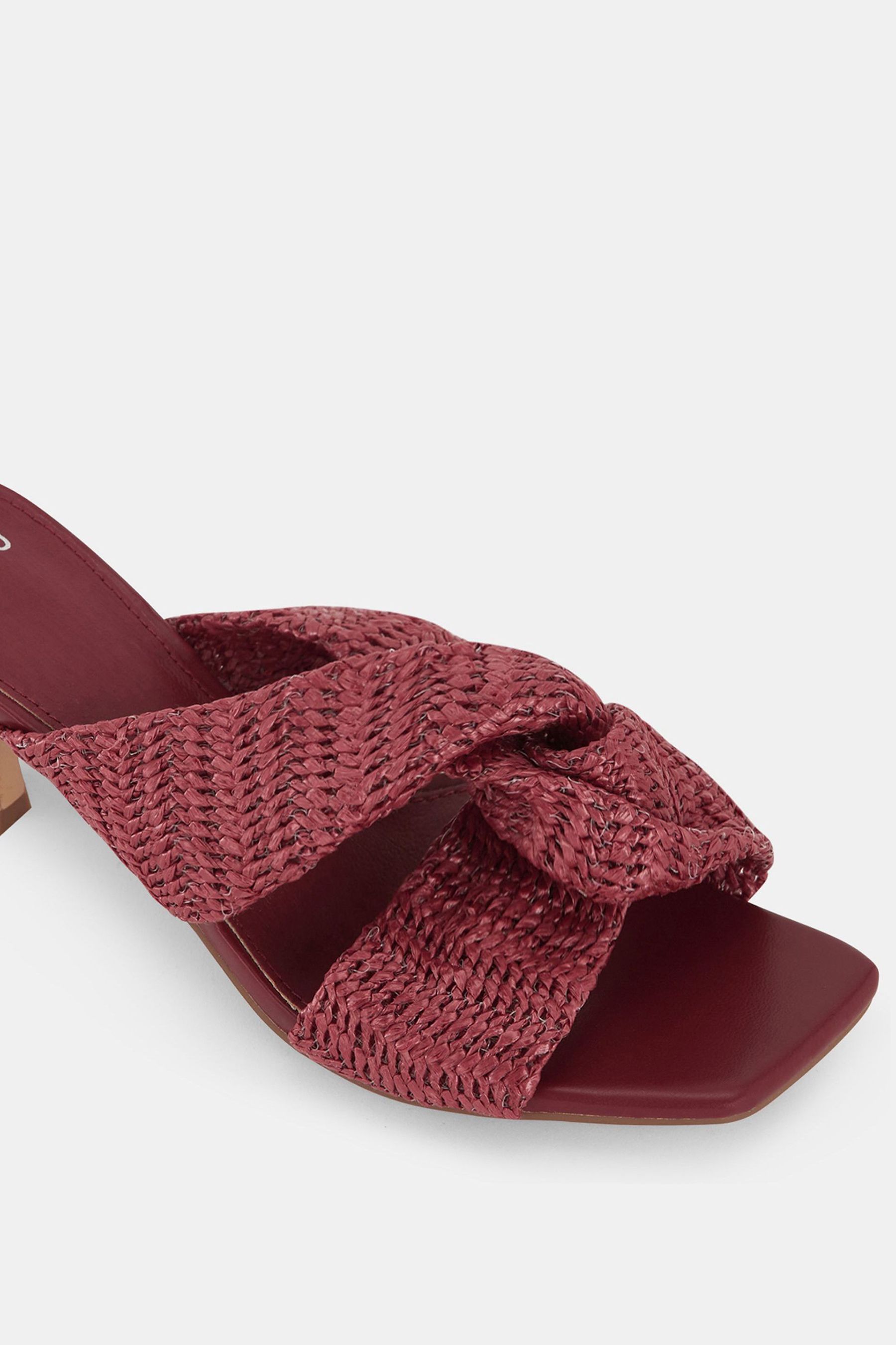 Woven block heel mules on sale