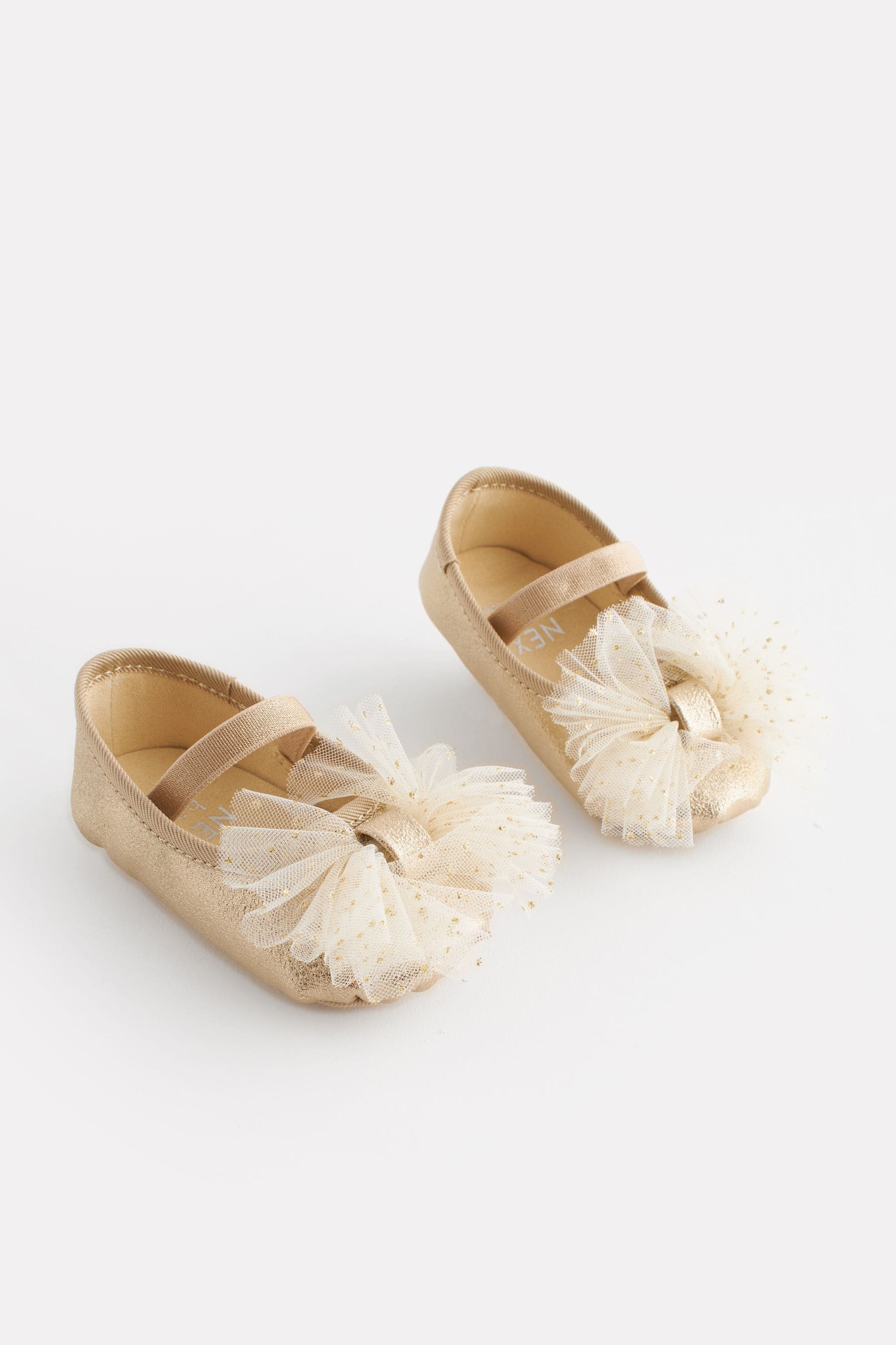 Buy Gold Baby Bow Occasion Shoes 0 24mths from the Next UK online shop