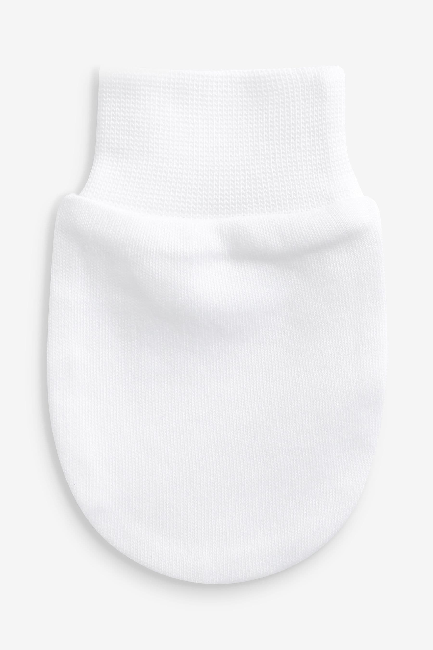 White baby on sale scratch mittens