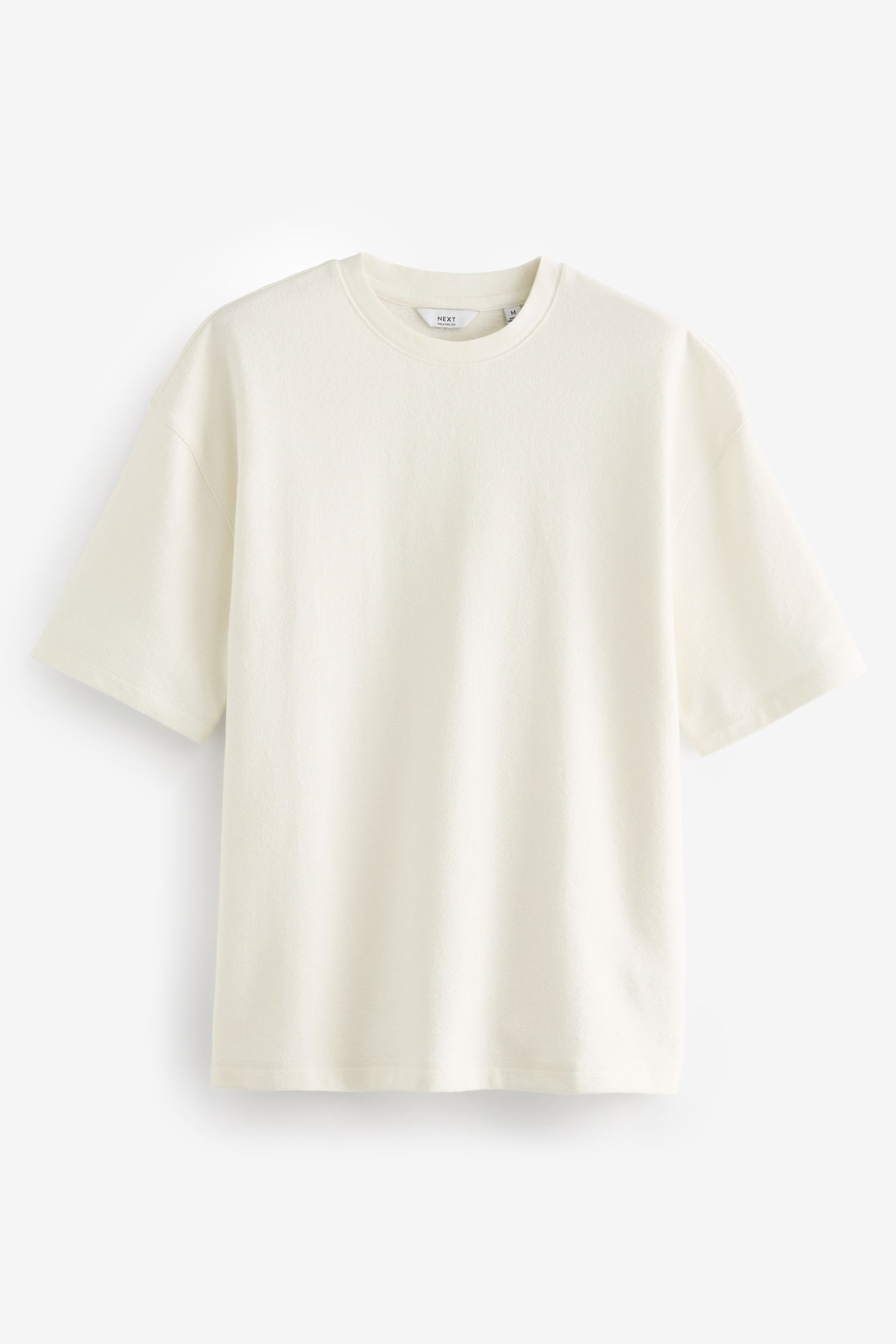 Ecru Texture Relaxed Fit Heavyweight T-Shirt - Image 5 of 7