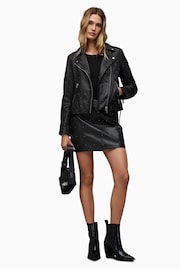 AllSaints Dalby Pinstud Biker Jacket - Image 3 of 6