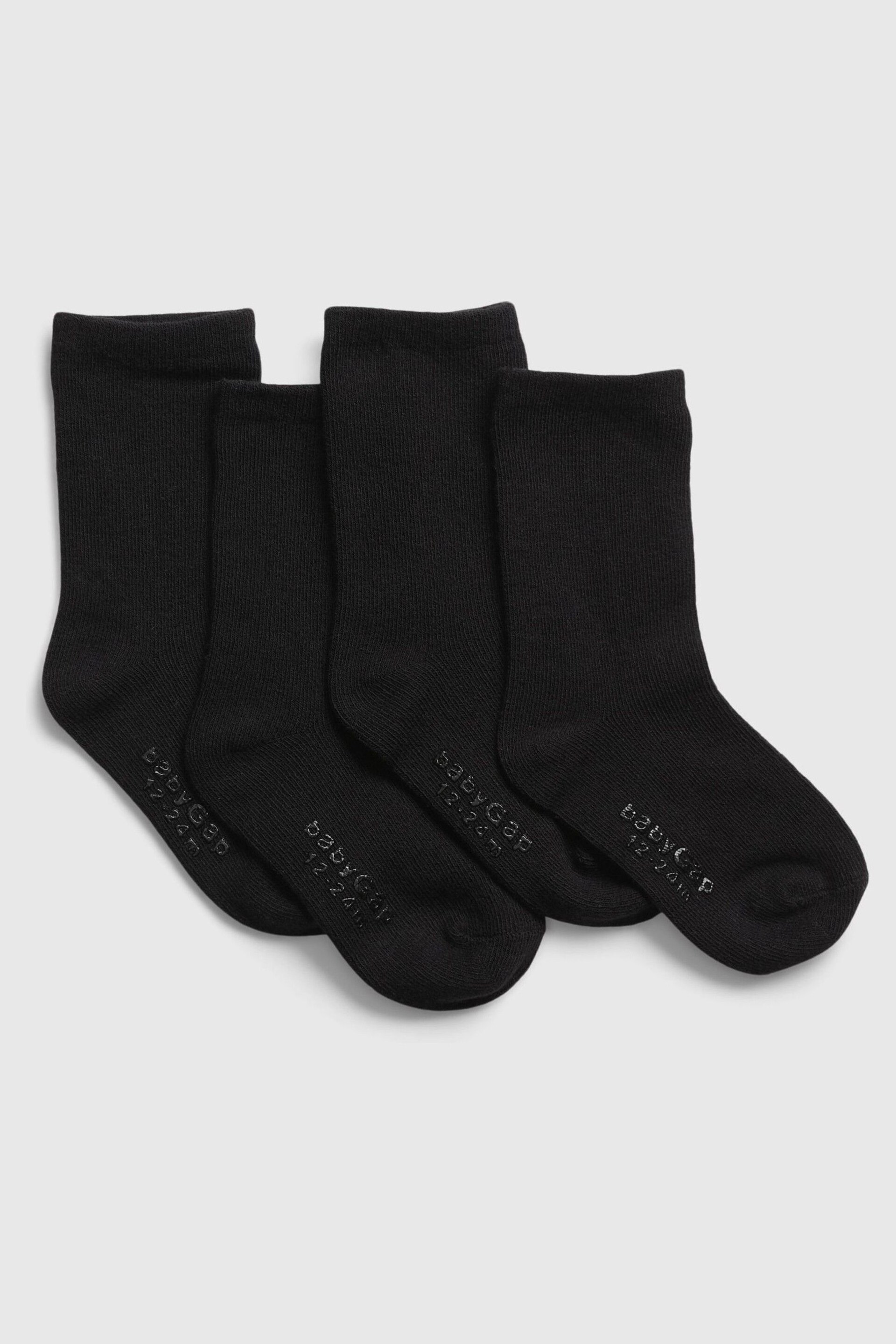 Gap Black Toddler Crew Socks 4 Pack - Image 1 of 1